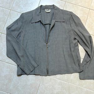 Adorable Blouse/Jacket in Black/White Gingham